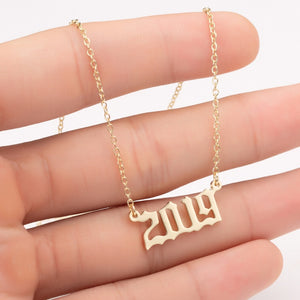 Year Number Stainless Steel Necklace(Pick A Year!)