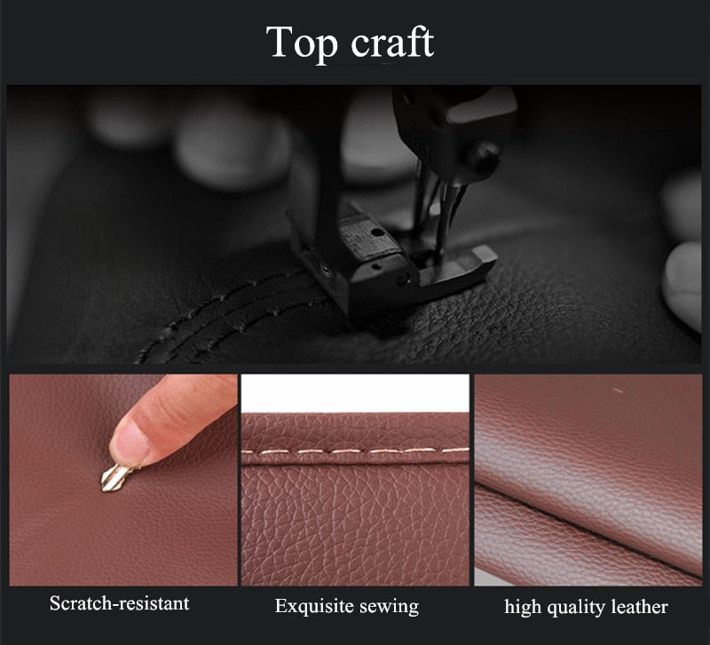 PU Leather Car Seat Back Organizer