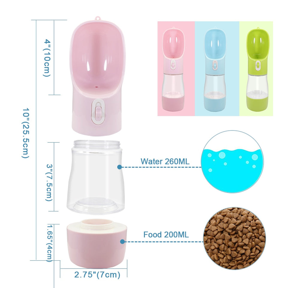 2-IN-1 Portable Pet Water Bottle