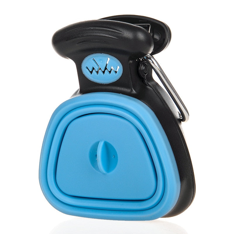 Pet's Poop Scooper with bag attached