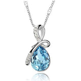 10 Colors Crystal Water Drop Necklaces