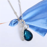 10 Colors Crystal Water Drop Necklaces