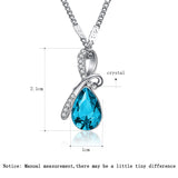 10 Colors Crystal Water Drop Necklaces