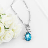 10 Colors Crystal Water Drop Necklaces