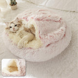 Dog Bed Round Plush Cat Warm Bed House Soft Sleeping Sofa