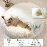 Dog Bed Round Plush Cat Warm Bed House Soft Sleeping Sofa