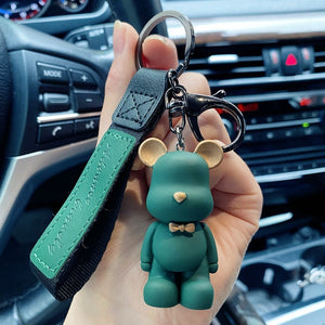 Cute Resin Keychain Charm Tie The Bear Pendant