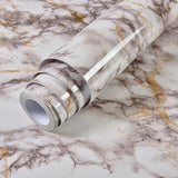 Waterproof Marble Self Adhesive Wallpaper Vinyl Film Wall Stickers Bathroom Kitchen Cupboard Room Decoration Sticky Paper Decal