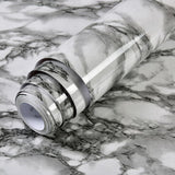 Waterproof Marble Self Adhesive Wallpaper Vinyl Film Wall Stickers Bathroom Kitchen Cupboard Room Decoration Sticky Paper Decal