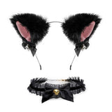 Girls Cat Ear Headband Necklace Cosplay Costume