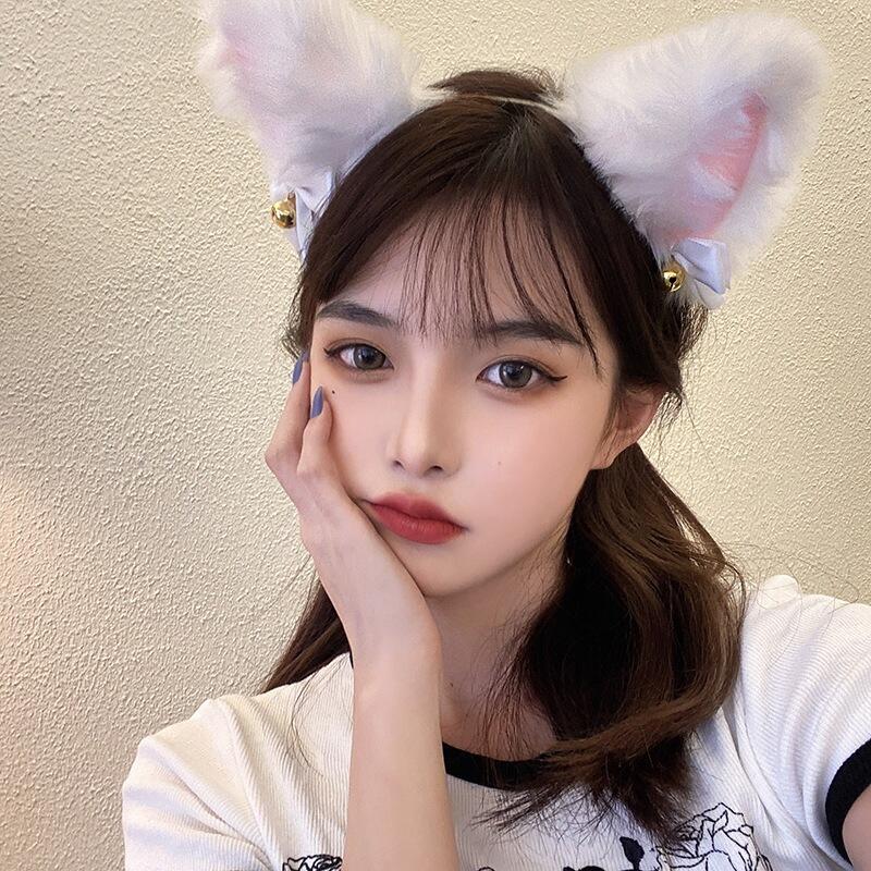 Girls Cat Ear Headband Necklace Cosplay Costume