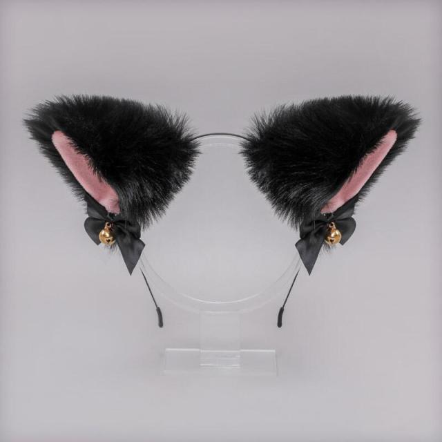 Girls Cat Ear Headband Necklace Cosplay Costume