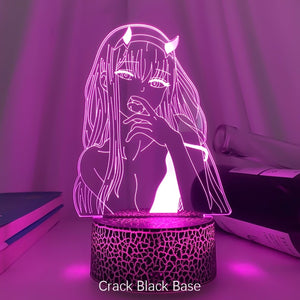 Newest Anime Zero Two 3d Lamp Figure Nightlight