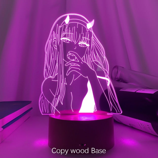 Newest Anime Zero Two 3d Lamp Figure Nightlight