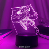 Newest Acrylic 3d Lamp Levi Ackerman Attack on Titan