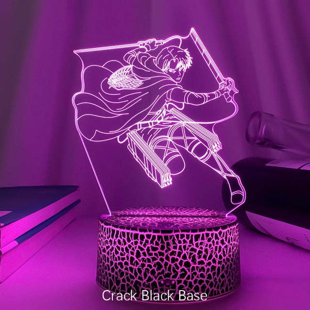 Newest Acrylic 3d Lamp Levi Ackerman Attack on Titan