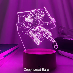 Newest Acrylic 3d Lamp Levi Ackerman Attack on Titan